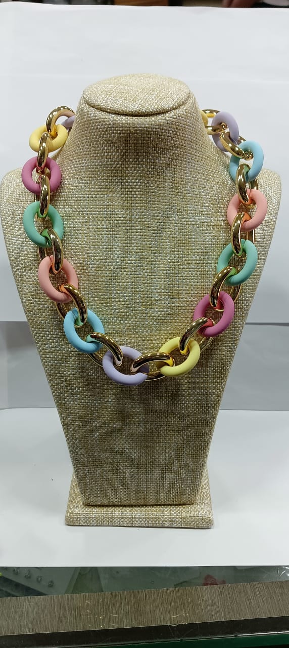 Colourful Link Necklace-CHNK 4456