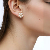 Pearl Floral Stud Earring