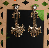Silver / Gold Plated Chandbali Style With Beads Fashion Antique Earring