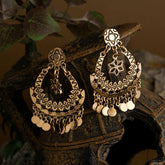Silver / Gold Plated Floral Design Artwork With Charms Fashion Antique Earring