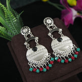 Antique Gold/Silver Plated Multi Coloured Chandelier Earring