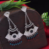 Antique Gold/Silver Plated Multi Coloured Tribal Chandelier Earring