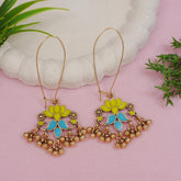 Antique Gold/Silver Plated Dual Coloured Enamel Dangler Earring