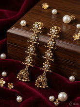 Antique Gold/Silver Plated Dual Coloured Enamel Dangler Earring