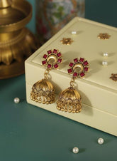 Antique Gold/Silver Plated Dual Coloured Enamel Dangler Earring