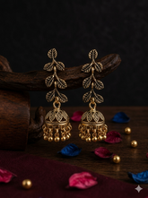 Antique Gold/Silver Plated Dual Coloured Enamel Dangler Earring