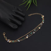 Gold and Silver Plated Anklet