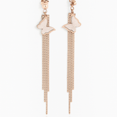 Stainless Steel Rosegold Plated Butterfly Chain Dangler Earring