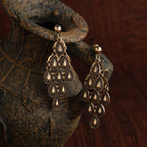 Silver / Gold Plated Designer Tear Drop Shaped Dangle Earring