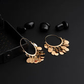 Silver / Gold Plated Hanging Charms Fashion Hoops Earring