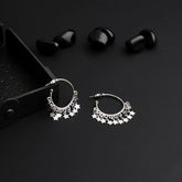 Silver / Gold Plated Open Circle Shaped With Star Charms Fashion Hoops Earring