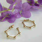 Molecular Shaped Hoop Earrings