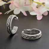 Silver / Gold / Antique Gold Plated Open Round Shaped Designer Fashion Hoop Earring