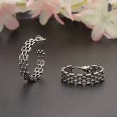 Silver / Gold / Antique Gold Plated Designed Fashion Hoops Earring