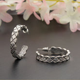 Gold / Antique Gold / Silver Plated Half Circle Shaped Fashion Hoops Earring