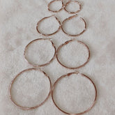 Silver/Rose Gold Plated Hoops Earrings