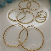 Silver/Gold Plated Hoops Earrings