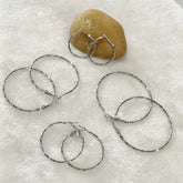 Silver/Rose Gold Plated Hoops Earrings