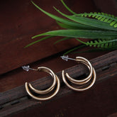 Gold Plated Hoops Earring