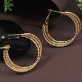 Gold/Silver Plated Criss Cross Hoops Earring