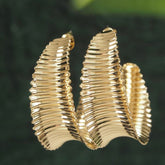 Gold/Silver Plated Cuff Link Hoops Earring