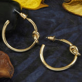Gold/Silver Plated Knot Half Hoops Earring