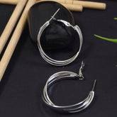 Gold/Silver Plated Twisted Hoops Earring