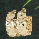 Gold/Silver Plated Wave Shape Hoops Earring