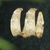 Gold/Silver Plated Artwork Hoops Earring