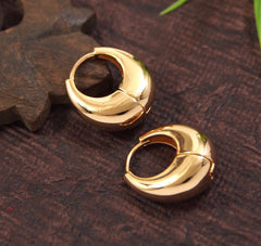 Gold Plated Water Drop Hoops Earring- HER 4793