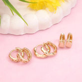Set Of Three Pair Hoops Earrings