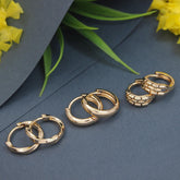 Set Of Three Pair Hoops Earrings