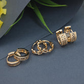 Set Of Three Pair Hoops Earrings