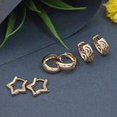 Set Of Three Pair Hoops Earrings