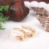 GOLD Plated Colorful Hoops Earring