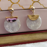 Gold Plated Circle Shaped Acrylic Fashion Indo Western Earring