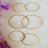 Silver/Gold Plated Hoops Earrings