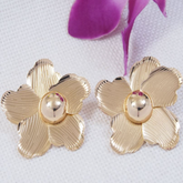 Gold/Silver Plated Small Flower Stud Western Earring