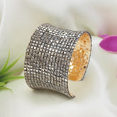 Crystal Studed Adjustable Cuff Kada