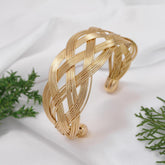Gold and Silver Plated Cuff Kada