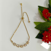 Korean Gold/Silver Plated Cubic Zicronia Adjustable Bracelet