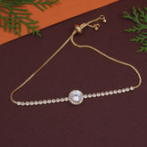 Korean Gold/Silver Plated Zirconia Stone Adjustable Bracelet