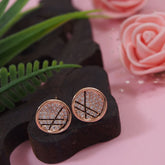 Korean Gold/Silver/Rosegold Plated Round Shaped stud Earring