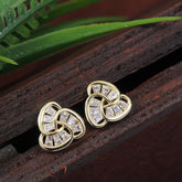 Korean Gold/Silver/Rosegold Plated Baguette Knot Stud Earring