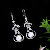 Korean Gold/silver/Rosegold plated Flowerpot Design Dangler Earring