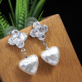 Korean Gold/Rosegold/Silver Plated Clover heart Shapped Dangler Earring