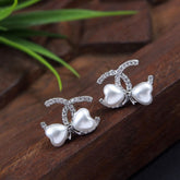 Korean Gold/ Silver/Rosegold Plated Bow Knot Design Fancy Stud Earring