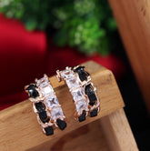 Korean Gold/Rosegold/Silver Plated CZ Stud Earring