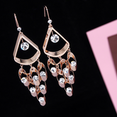 Korean Gold/Silver/Rosegold Plated Triangle Shaped Chandelier Earring