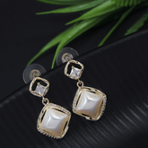 Korean Gold/Silver/Rosegold Plated Square Shaped Drop Earring
